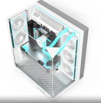 POWERBOOST JBST-PBA100W ECLIPSE BEYAZ 8*ARGB Fan Triple Temperli Cam Type-C Ahşap Mid-T Seaview ATX Gaming Kasa Akvaryum